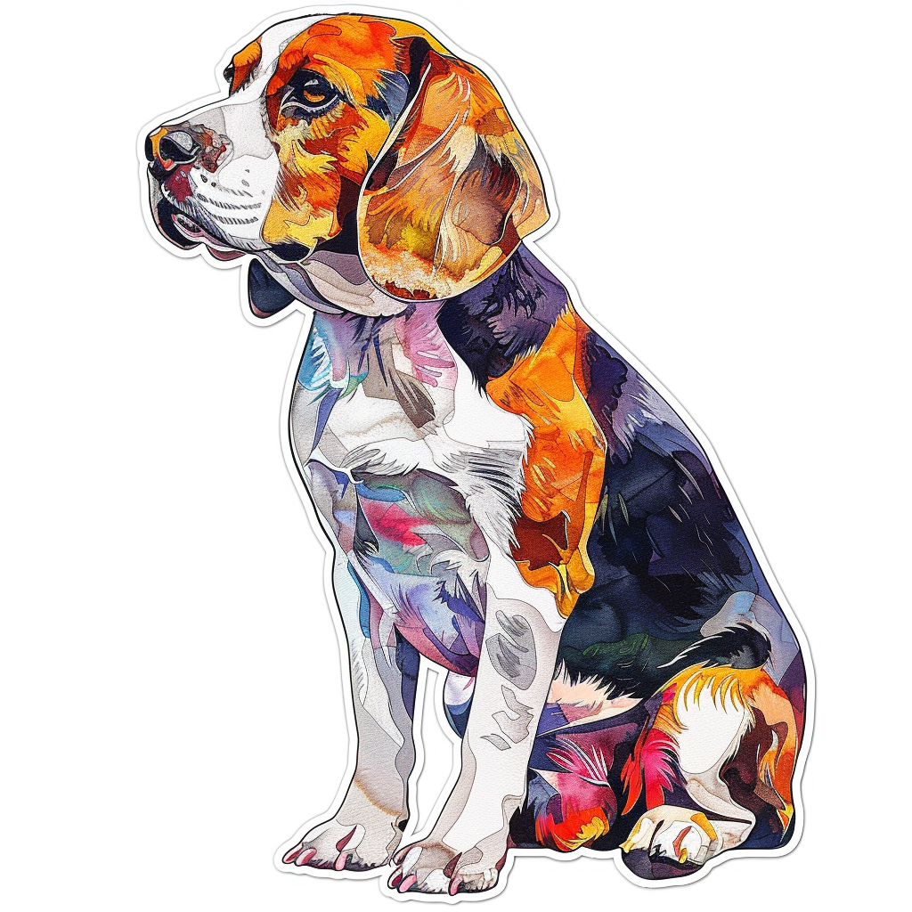 Beagle dog Vinyl Decal Sticker for Car, Laptop, Tumbler and more # F012043