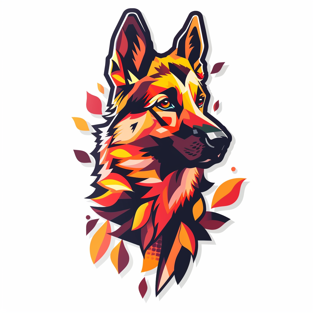 German Shepherd Dog crowned Vinyl Decal Sticker for Car, Laptop, Tumbler and more # F011519