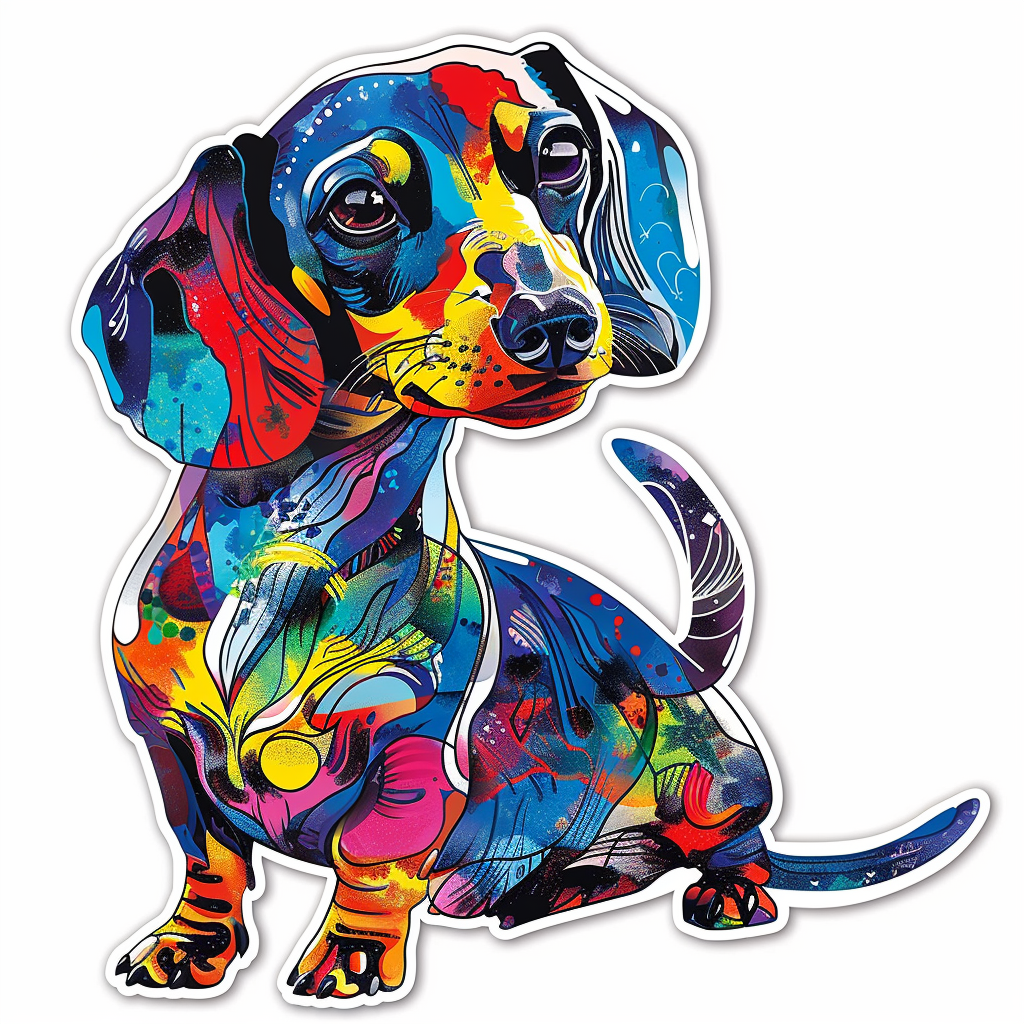 Dachshund Dog Vinyl Decal Sticker for Car, Laptop, Tumbler and more # F013035
