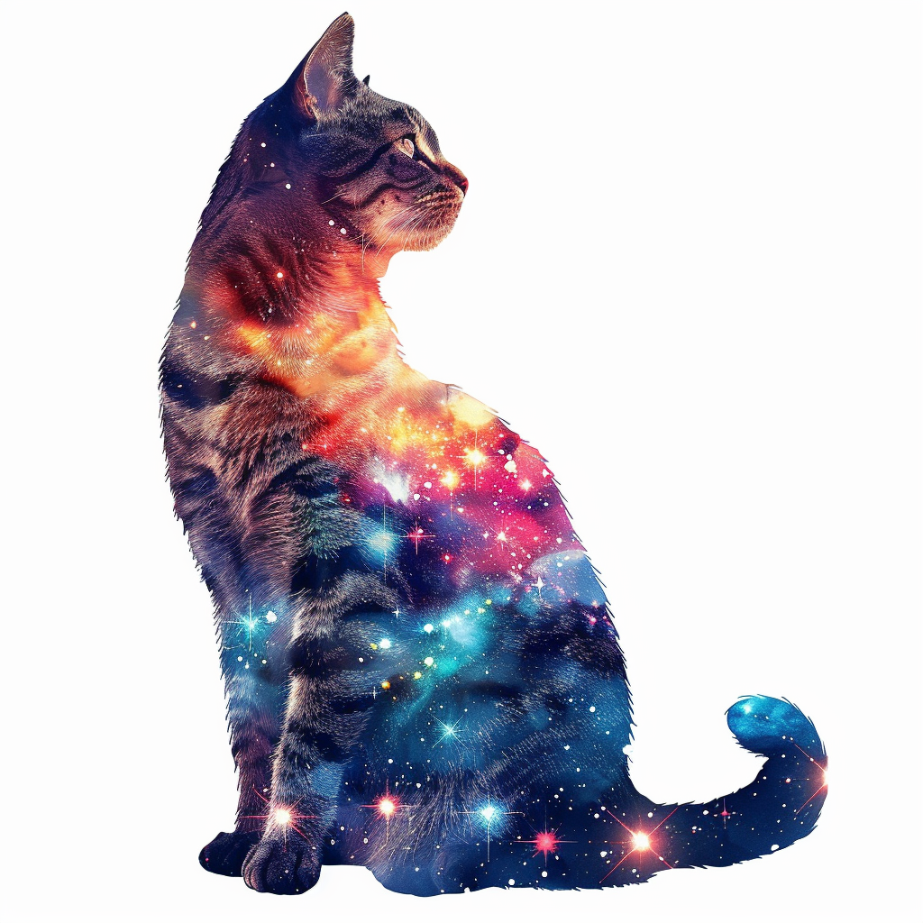 American Shorthair Cat majestic Expressive surreal Vinyl Decal Sticker for Car, Laptop, Tumbler and more # F018887