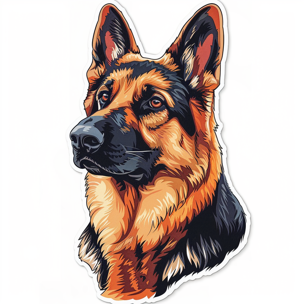 German Shepherd Dog Vinyl Decal Sticker for Car, Laptop, Tumbler and more # F011649