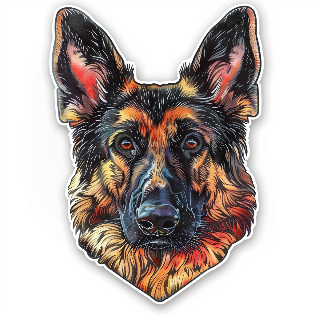 German Shepherd Dog Vinyl Decal Sticker for Car, Laptop, Tumbler and more # F011368