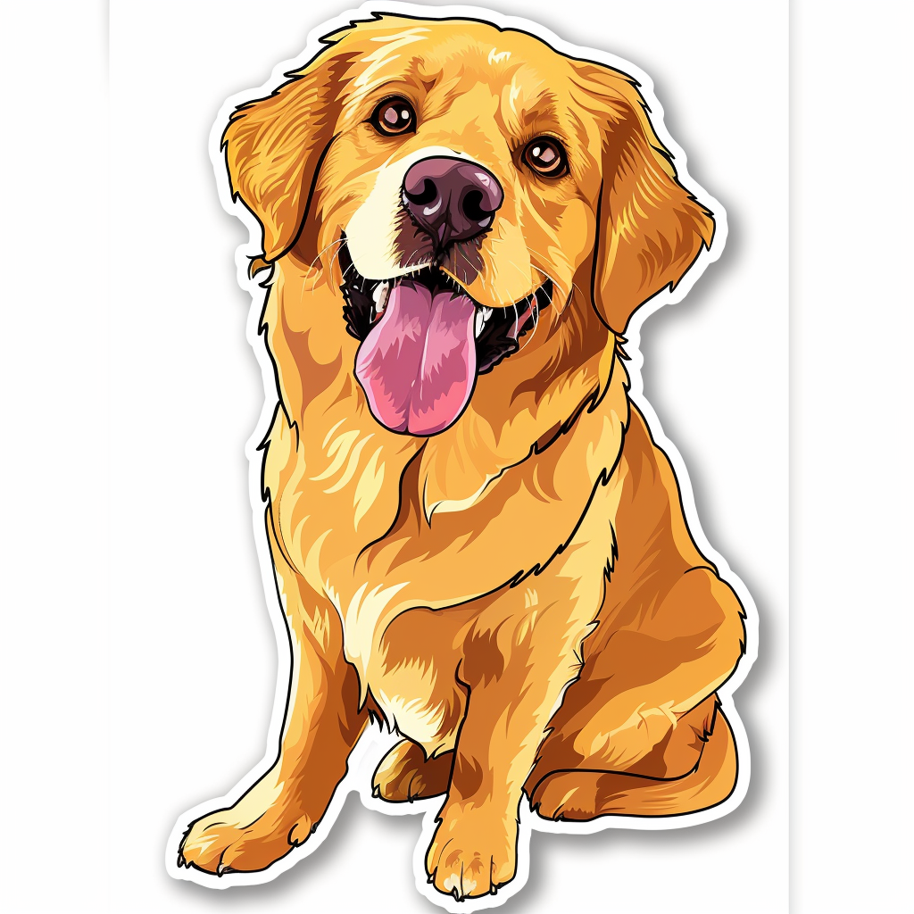 Golden Retriever Dog Vinyl Decal Sticker for Car, Laptop, Tumbler and more # F010580