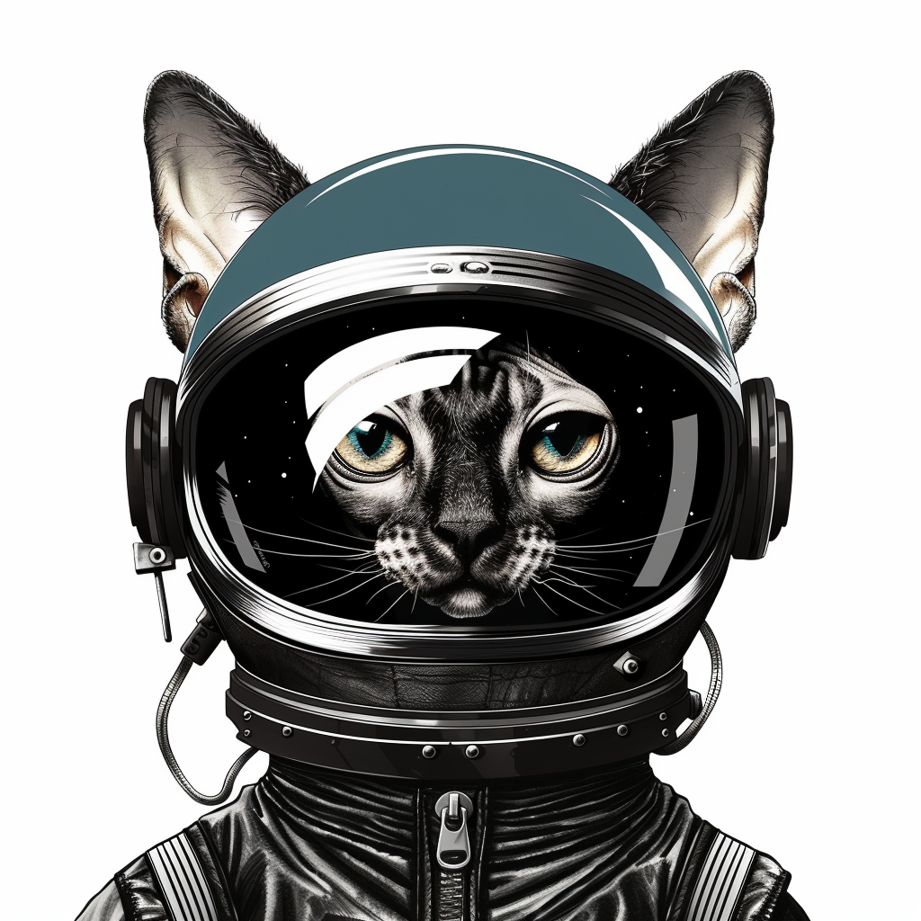 Adorable Cornish Rex Cat Expressive surreal Vinyl Decal Sticker for Car, Laptop, Tumbler and more # F021444-4" x 4"