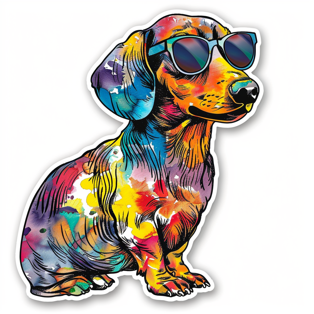Dachshund Dog Vinyl Decal Sticker for Car, Laptop, Tumbler and more # F013016