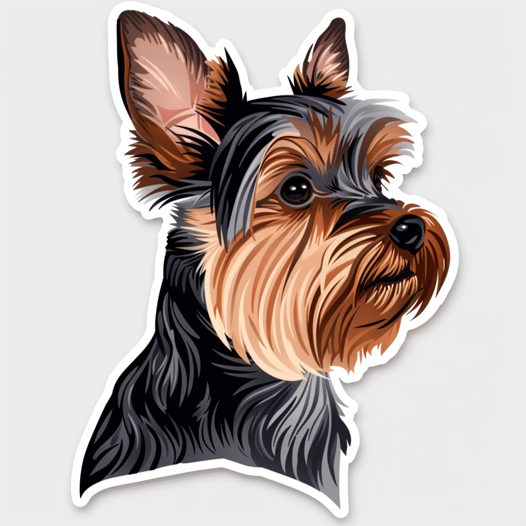 Yorkshire Terrier Dog Vinyl Decal Sticker for Car, Laptop, Tumbler and more # F07475