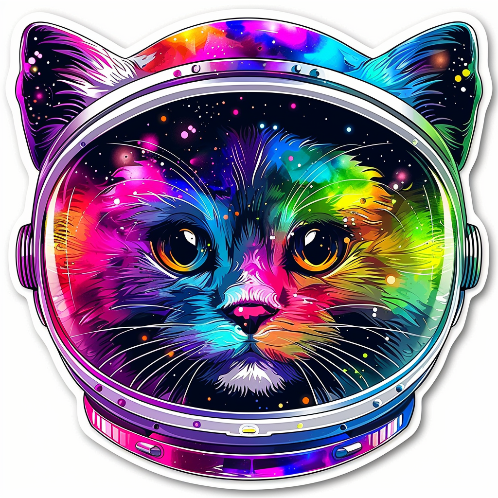 Adorable Turkish Angora Cat Vinyl Decal Sticker for Car, Laptop, Tumbler and more # F020830-4" x 4"