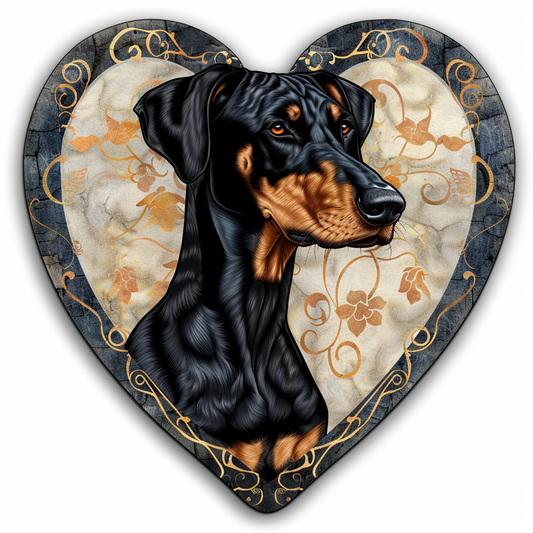 Doberman Pinscher Dog majestic Expressive surreal Vinyl Decal Sticker for Car, Laptop, Tumbler and more # F019565-4" x 4"