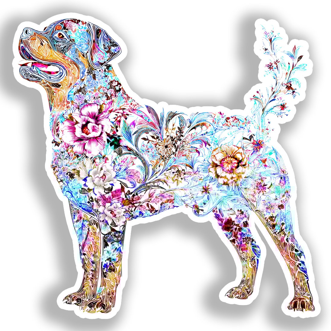 Rottweiler Dog Vinyl Decal Sticker for Car, Laptop, Tumbler and more # A018083-4" x 4"