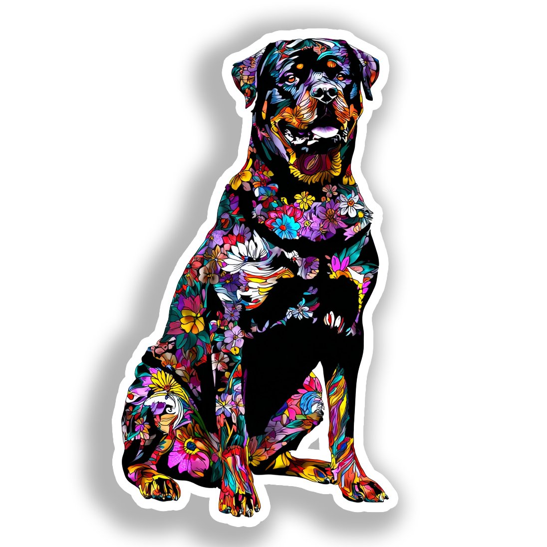 Rottweiler Dog Vinyl Decal Sticker for Car, Laptop, Tumbler and more # A018296-4" x 4"