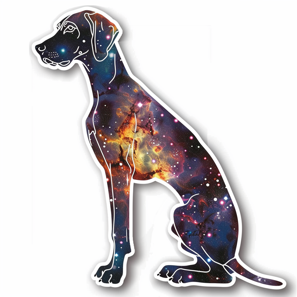 Adorable Great Dane Dog Expressive surreal Vinyl Decal Sticker for Car, Laptop, Tumbler and more # F017977