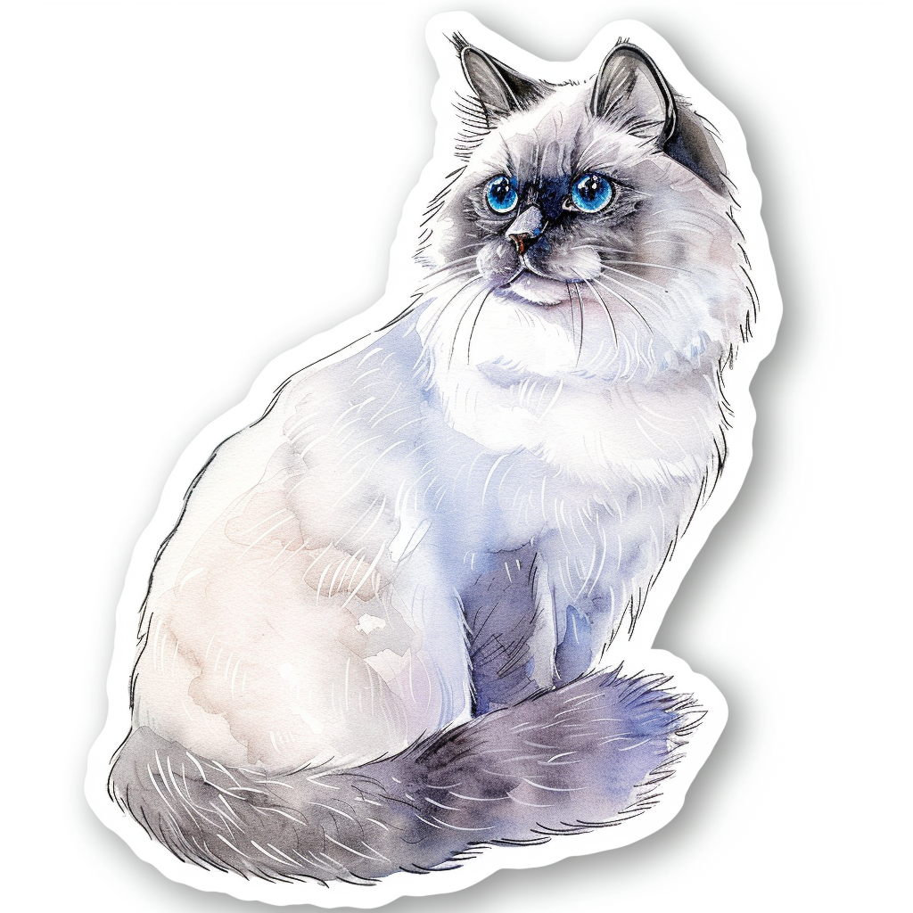 Ragdoll cat Vinyl Decal Sticker for Car, Laptop, Tumbler and more # F07752
