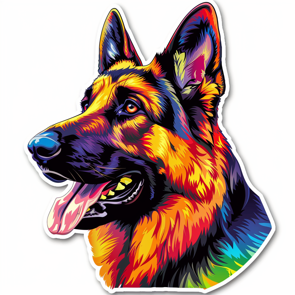 German Shepherd Dog Vinyl Decal Sticker for Car, Laptop, Tumbler and more # F011621