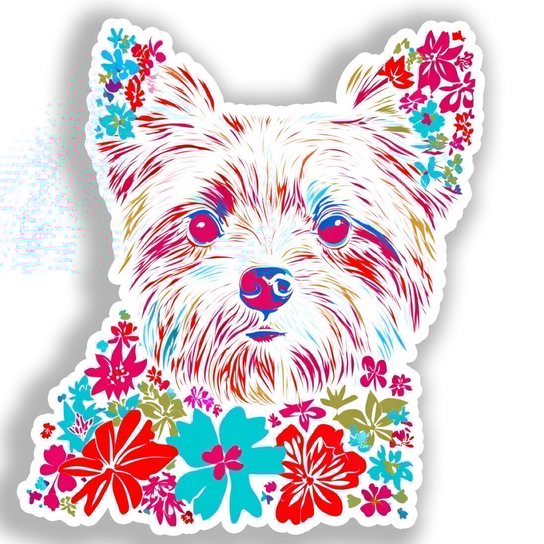 Pomeranian Dog Vinyl Decal Sticker for Car, Laptop, Tumbler and more # A017242-4" x 4"