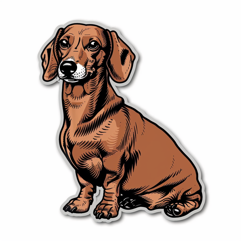 Dachshund Dog Vinyl Decal Sticker for Car, Laptop, Tumbler and more # F013134