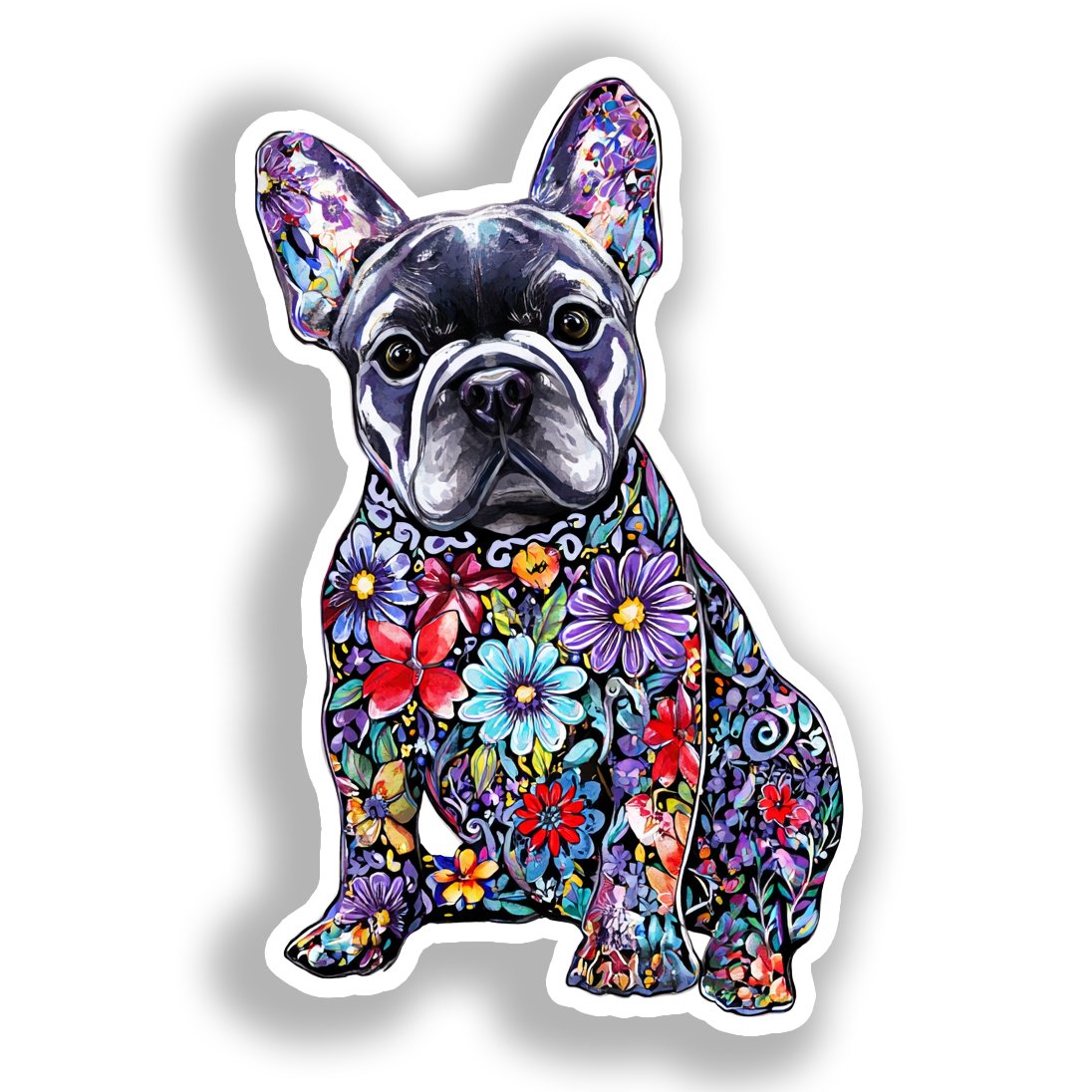 French Bulldog Dog Vinyl Decal Sticker for Car, Laptop, Tumbler and more # A019603-4" x 4"