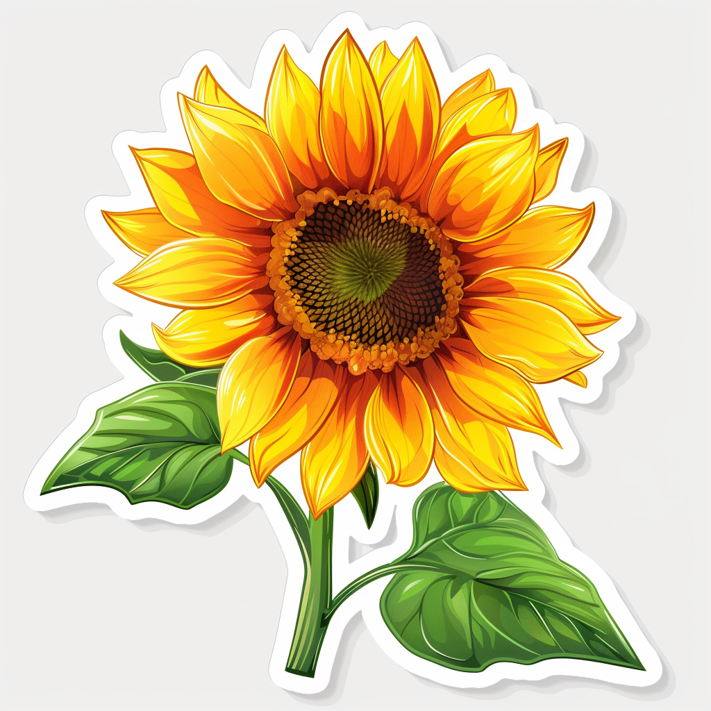 Sunflower flower majestic Expressive surreal Vinyl Decal Sticker for Car, Laptop, Tumbler and more # F022928