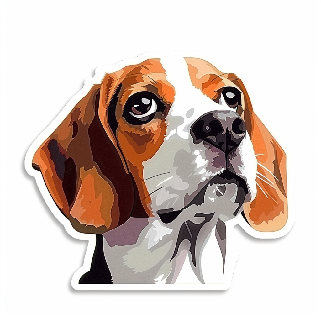 Beagle Dog Vinyl Decal Sticker for Car, Laptop, Tumbler and more # F07176