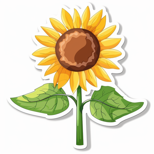 Sunflower flower majestic Expressive surreal Vinyl Decal Sticker for Car, Laptop, Tumbler and more # F023159