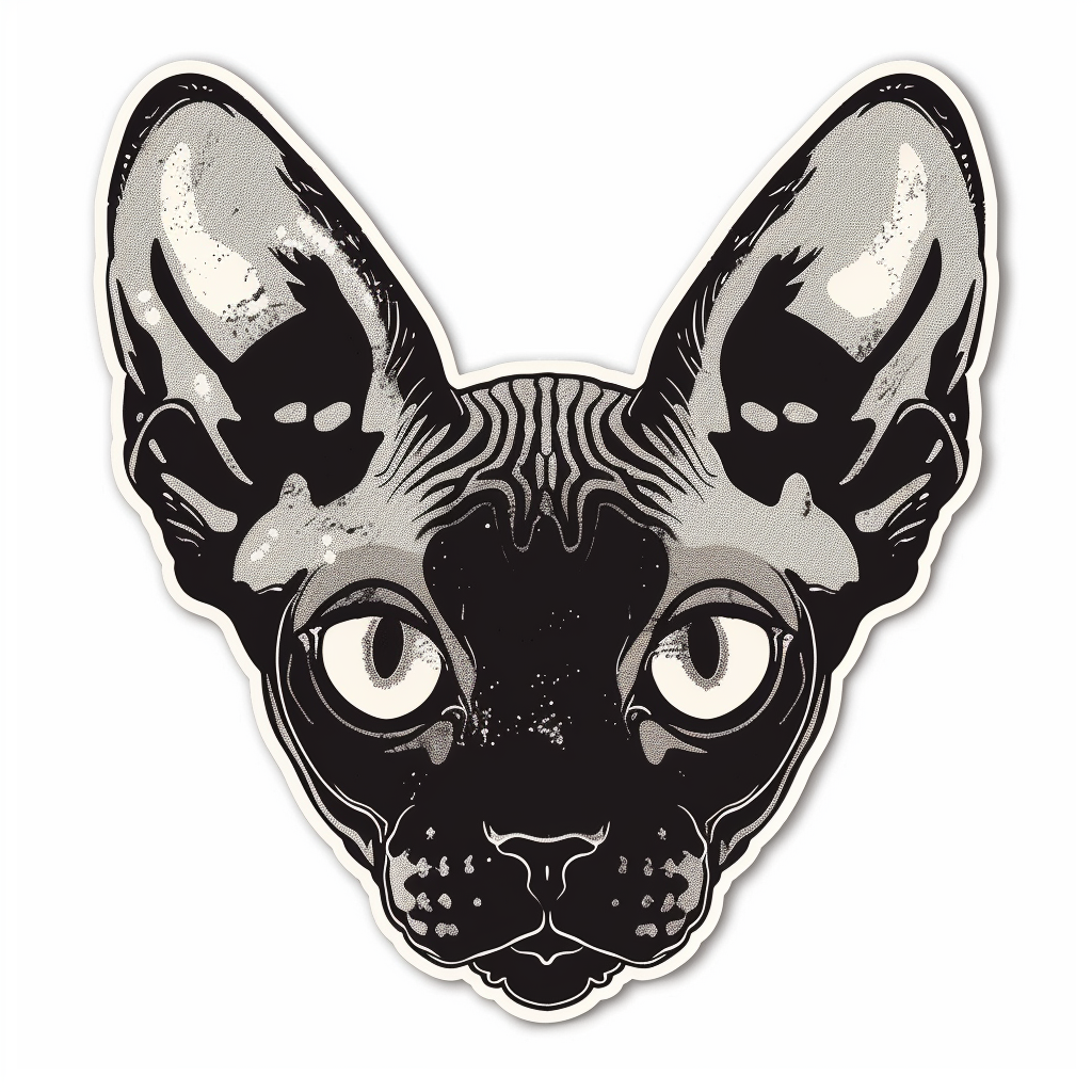 Sphynx Cat Vinyl Decal Sticker for Car, Laptop, Tumbler and more # F09972