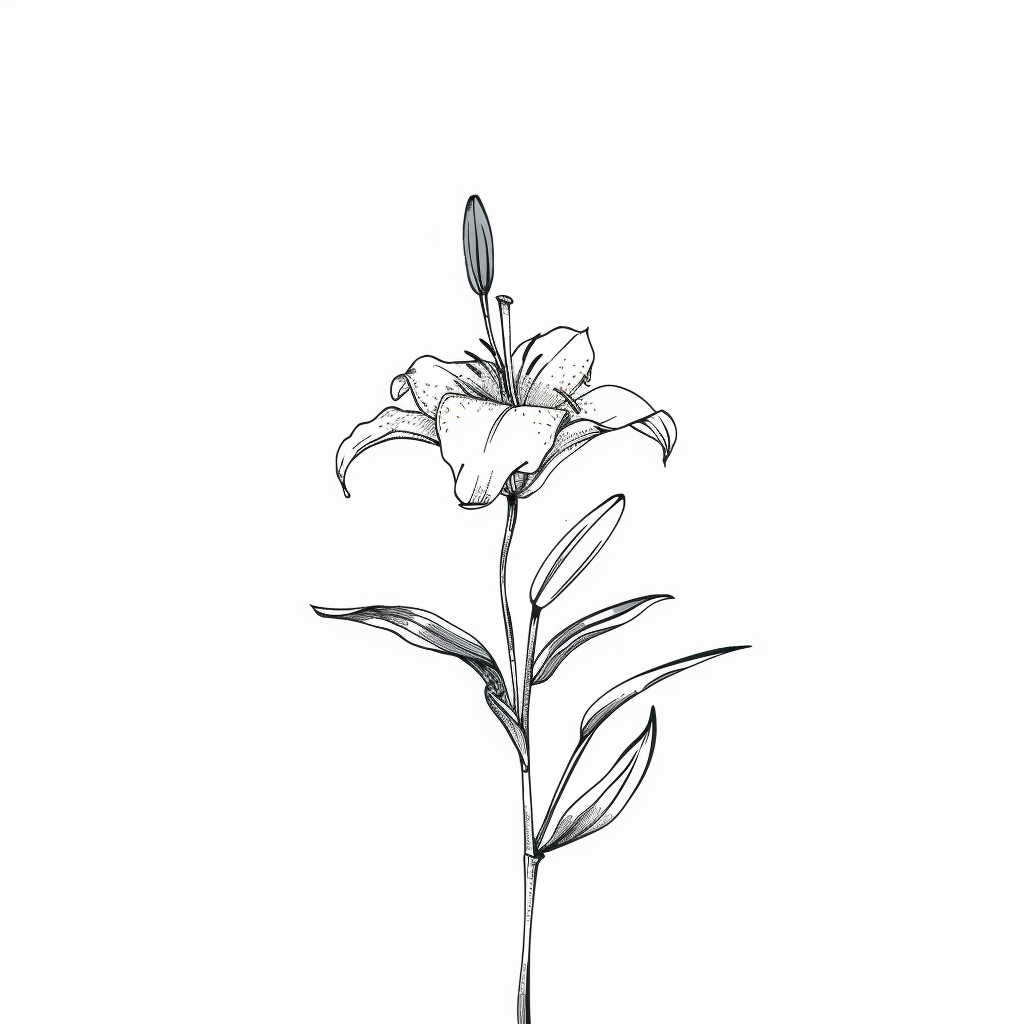 Lily flower majestic Expressive surreal Vinyl Decal Sticker for Car, Laptop, Tumbler and more # F023337