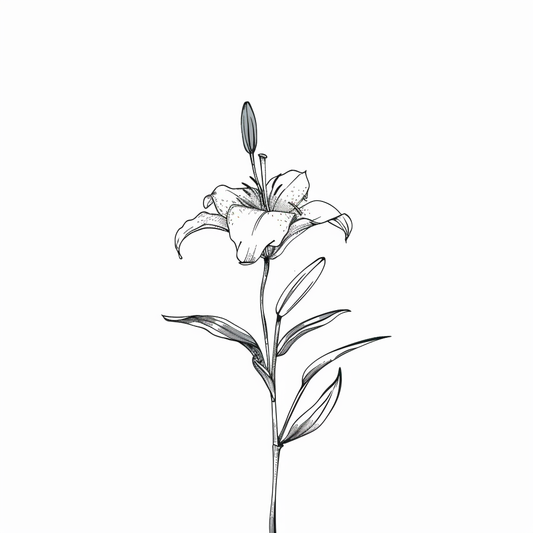 Lily flower majestic Expressive surreal Vinyl Decal Sticker for Car, Laptop, Tumbler and more # F023337