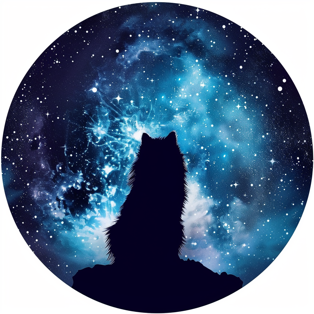 Sticker of a Pomeranian Dog galaxy majestic Expressive surreal Vinyl Decal Sticker for Car, Laptop, Tumbler and more # F013922
