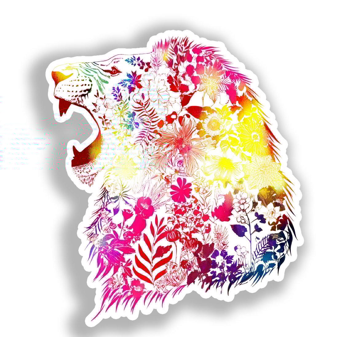 Lion Vinyl Decal Sticker for Car, Laptop, Tumbler and more # A018487-4" x 4"