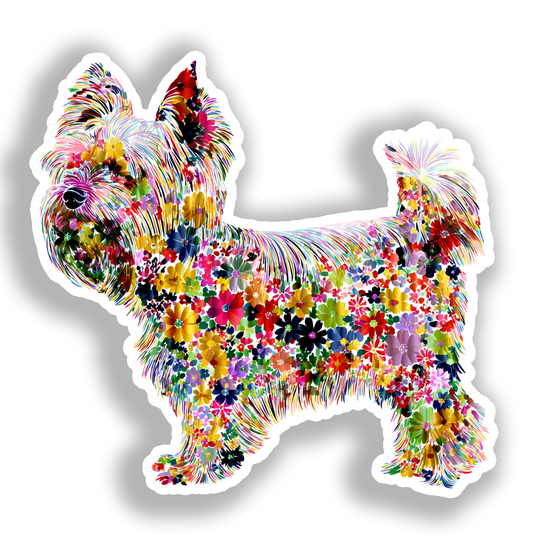 Yorkshire Terrier Dog Vinyl Decal Sticker for Car, Laptop, Tumbler and more # A017139-4" x 4"