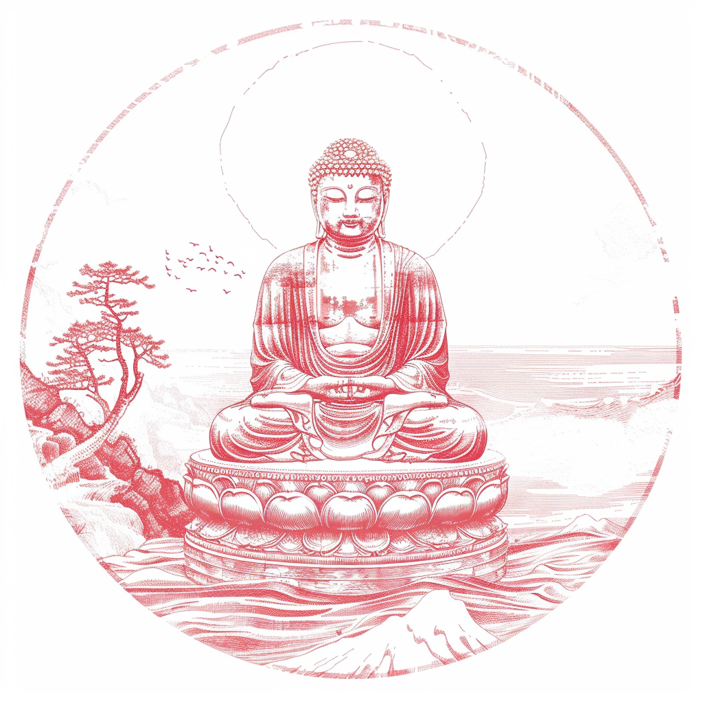 Sticker of a Buddha majestic Expressive surreal Vinyl Decal Sticker for Car, Laptop, Tumbler and more # F016874