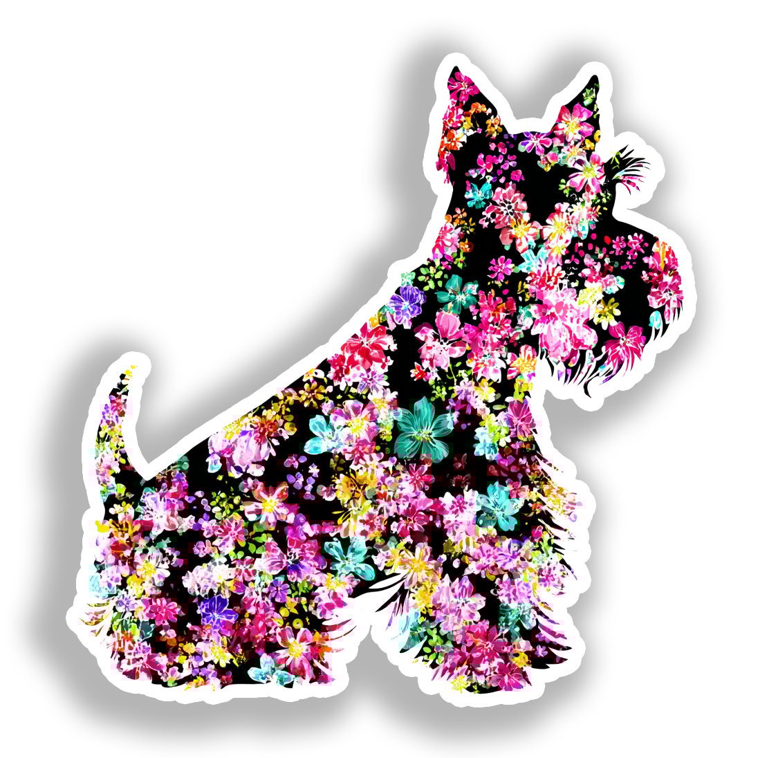 Miniature Schnauzer Dog Vinyl Decal Sticker for Car, Laptop, Tumbler and more # A019293-4" x 4"