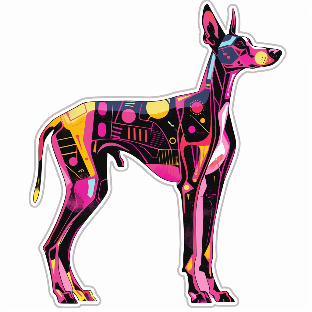 Adorable Great Dane Dog Expressive surreal Vinyl Decal Sticker for Car, Laptop, Tumbler and more # F017926