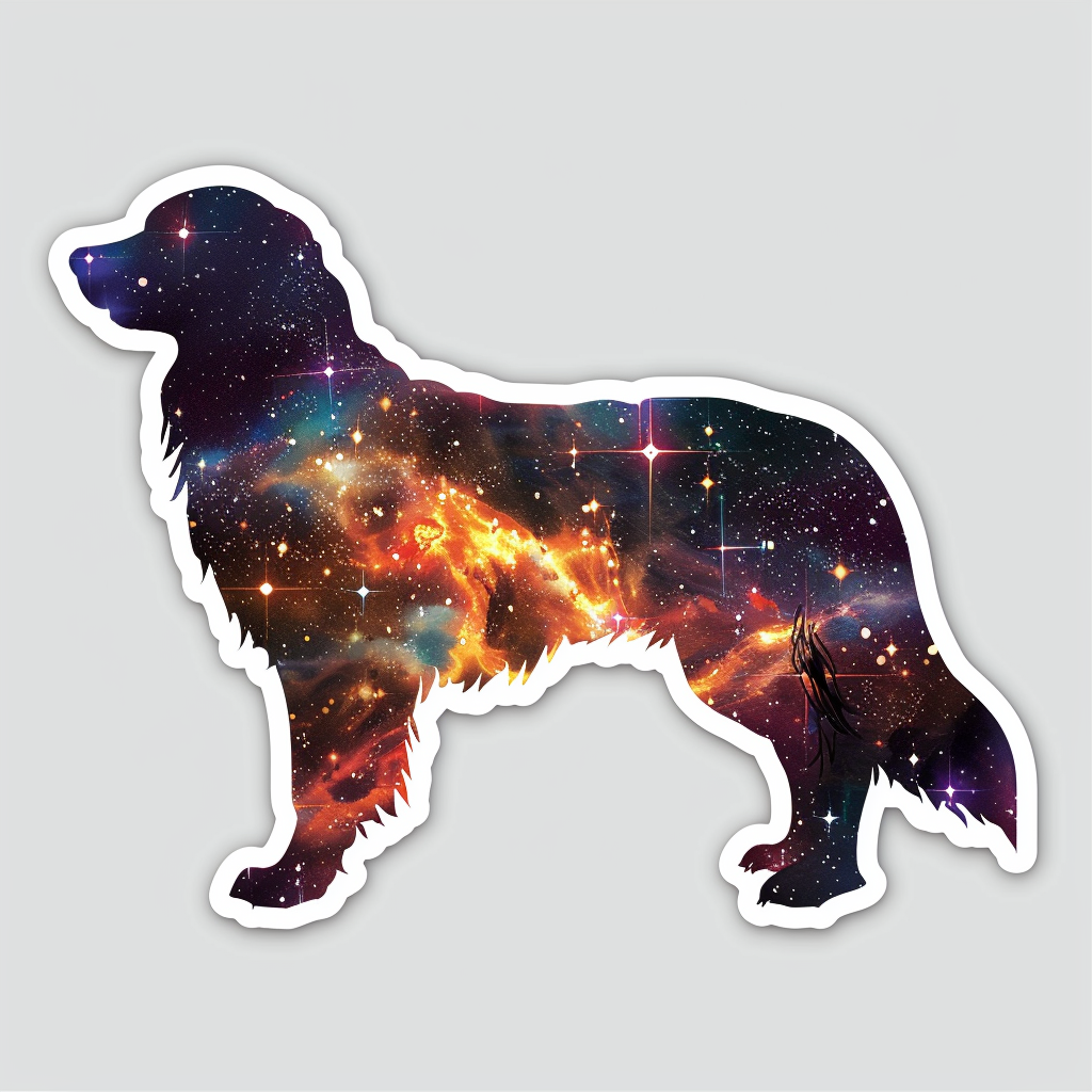 Golden Retriever Dog galaxy Vinyl Decal Sticker for Car, Laptop, Tumbler and more # F010467