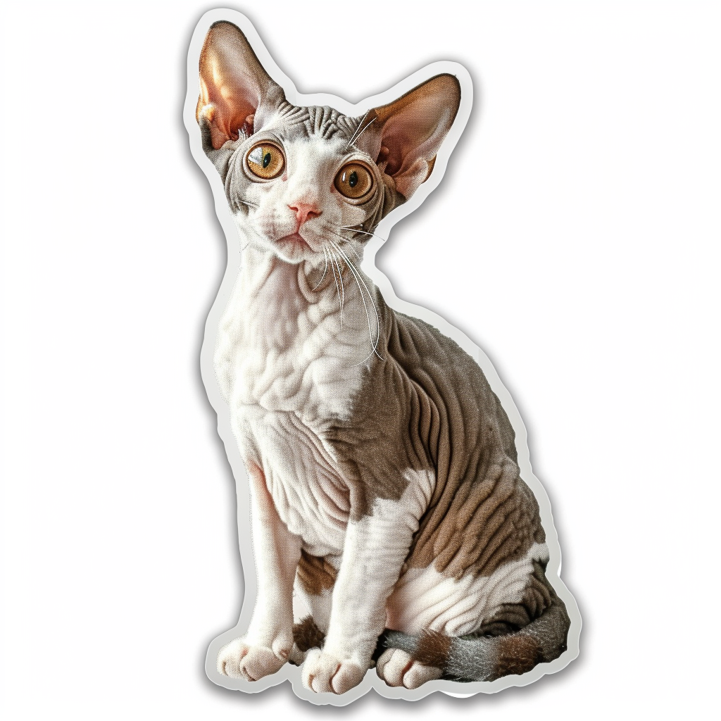 Devon Rex Cat Vinyl Decal Sticker for Car, Laptop, Tumbler and more # F09768