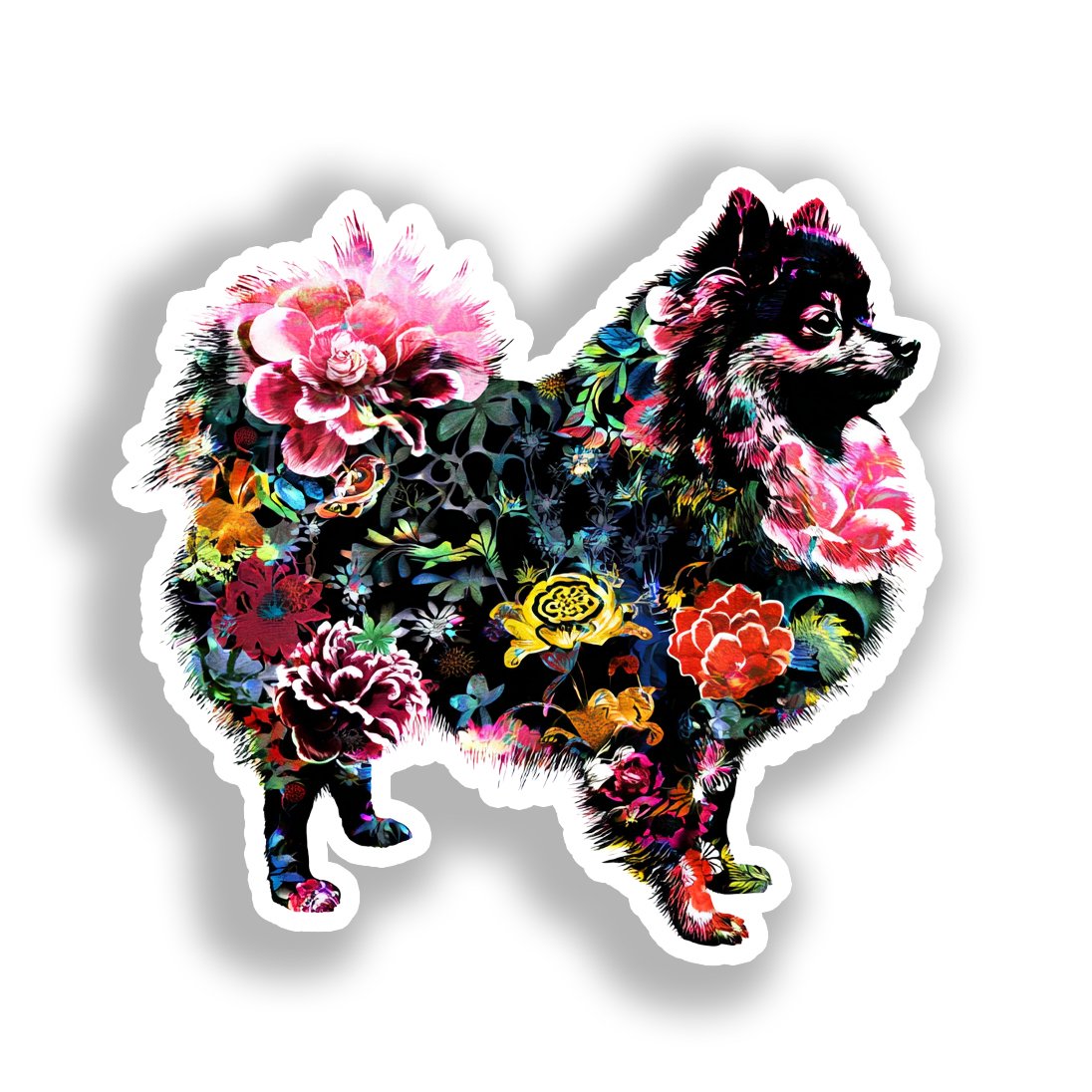 Pomeranian Dog Vinyl Decal Sticker for Car, Laptop, Tumbler and more # A017360-4" x 4"