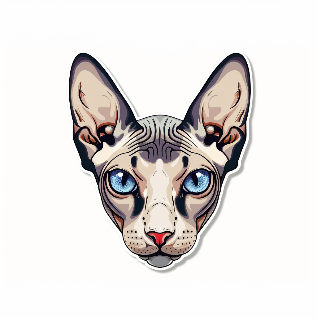 Sphynx Cat Vinyl Decal Sticker for Car, Laptop, Tumbler and more # F010093