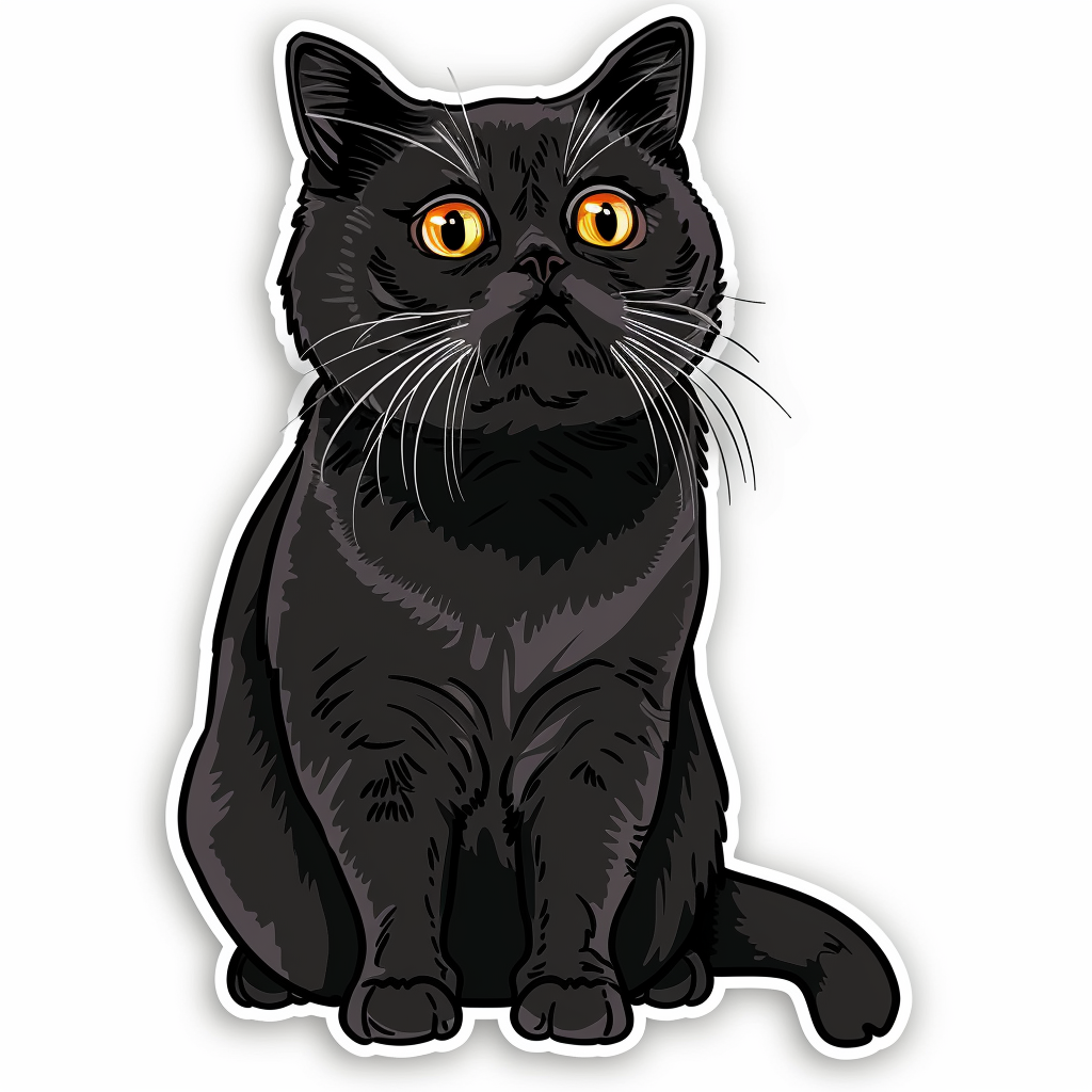 British Shorthair cat Vinyl Decal Sticker for Car, Laptop, Tumbler and more # F07850