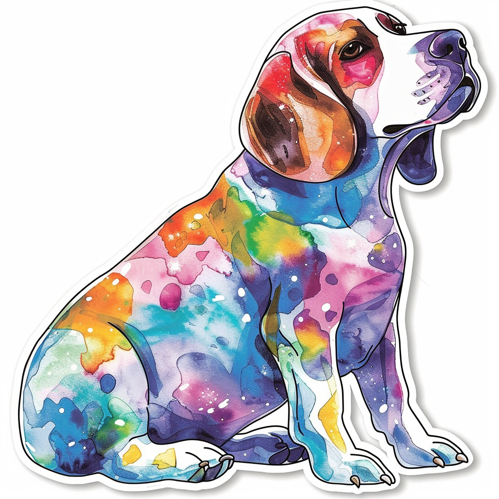 Beagle dog Vinyl Decal Sticker for Car, Laptop, Tumbler and more # F012088