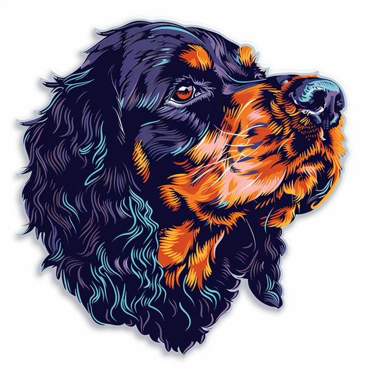 Cocker Spaniel Dog majestic Expressive surreal Vinyl Decal Sticker for Car, Laptop, Tumbler and more # F019731-4" x 4"