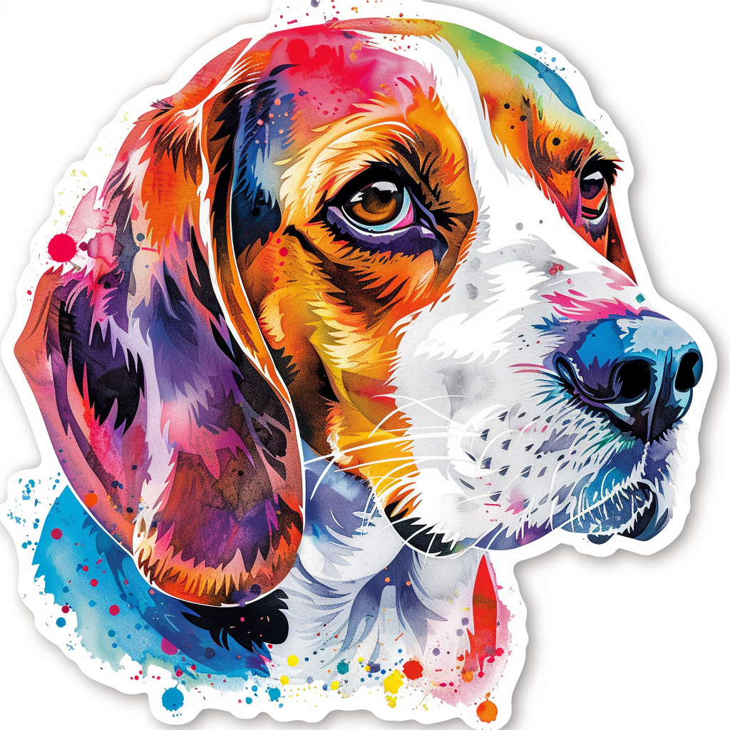 Beagle dog Vinyl Decal Sticker for Car, Laptop, Tumbler and more # F012112