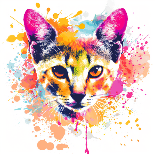 Abyssinian Cat astronaut majestic Expressive surreal Vinyl Decal Sticker for Car, Laptop, Tumbler and more # F021040-4" x 4"