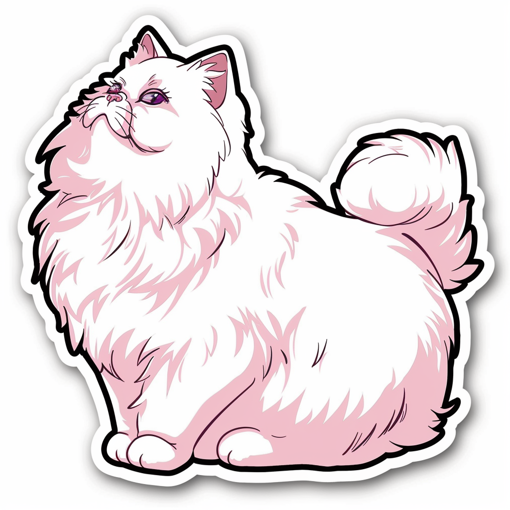 Persian cat Vinyl Decal Sticker for Car, Laptop, Tumbler and more # F07836