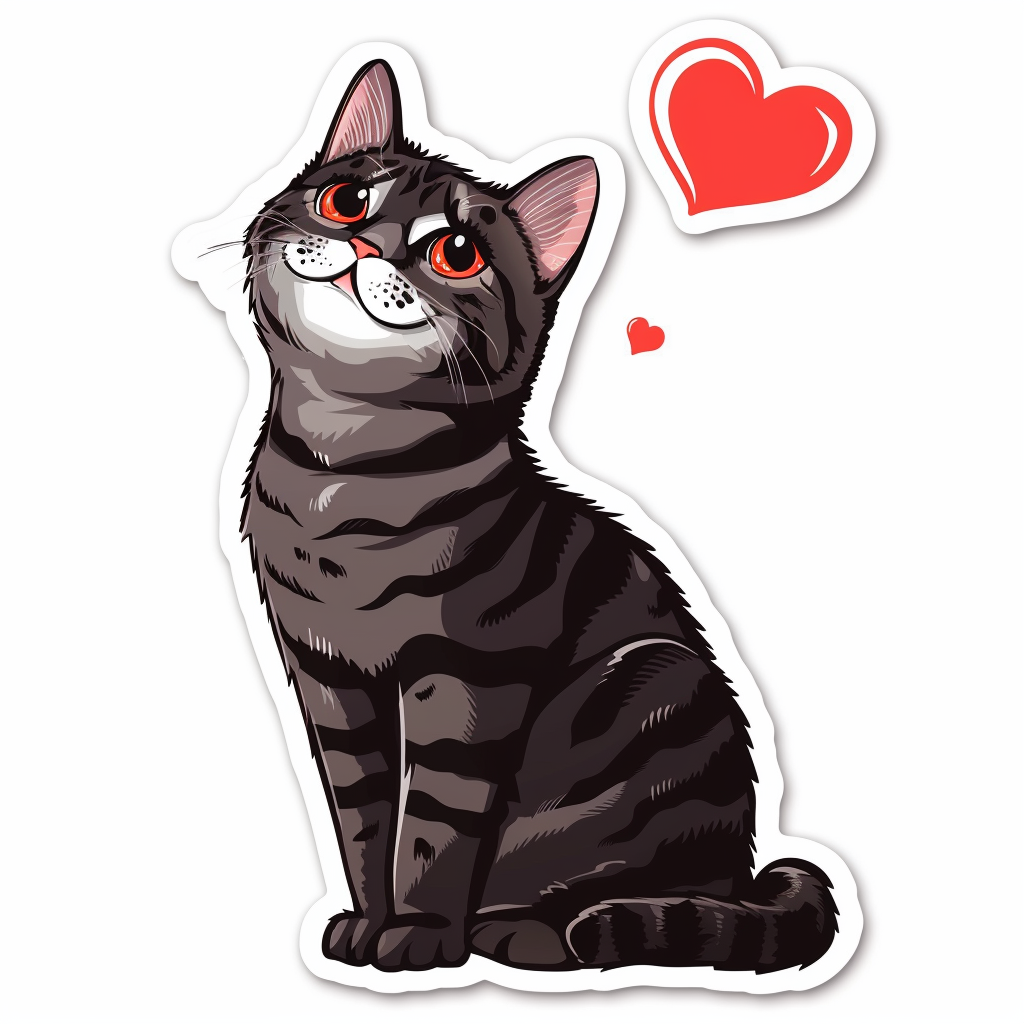 American Shorthair Cat majestic Expressive surreal Vinyl Decal Sticker for Car, Laptop, Tumbler and more # F018711