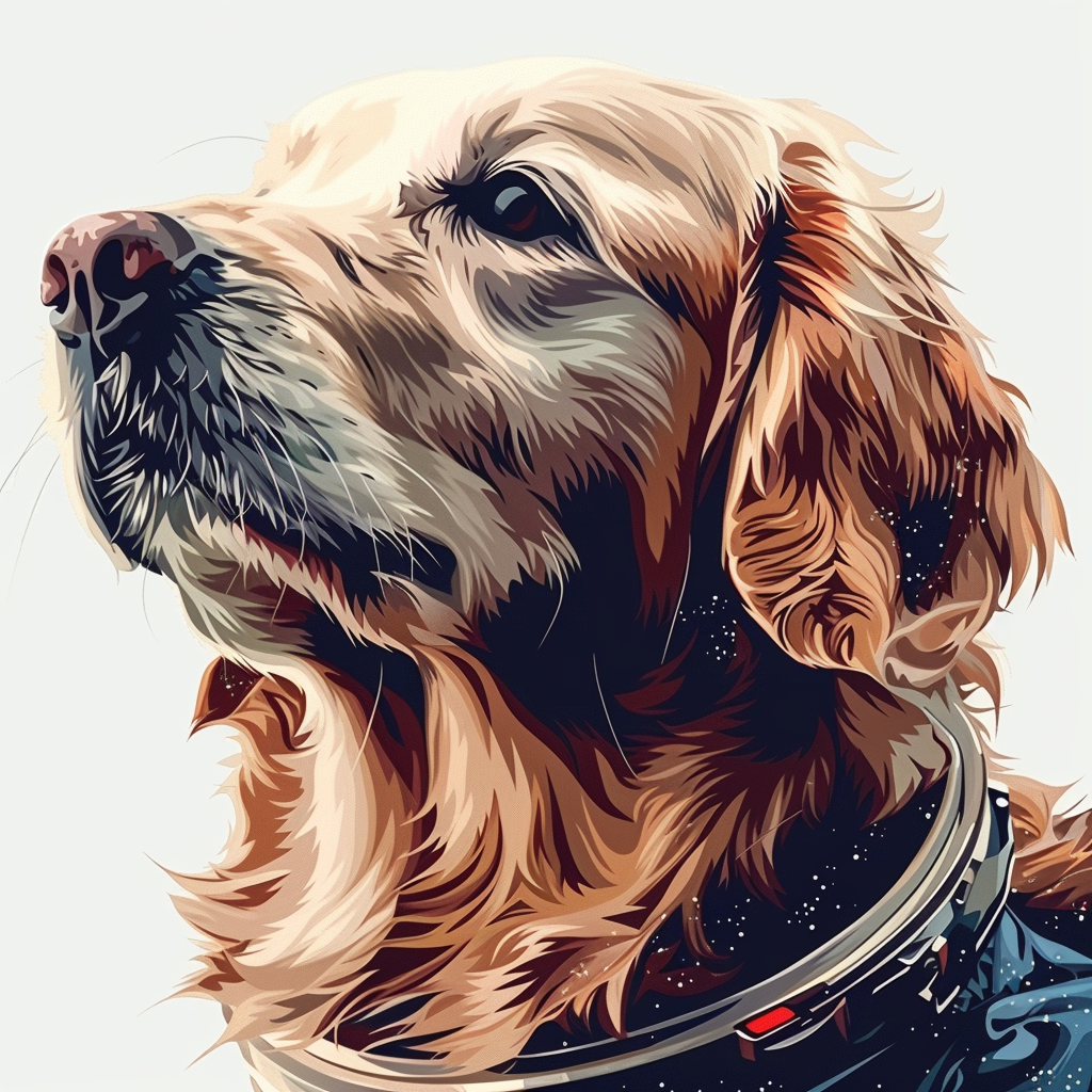 Golden Retriever Dog astronaut Vinyl Decal Sticker for Car, Laptop, Tumbler and more # F010484