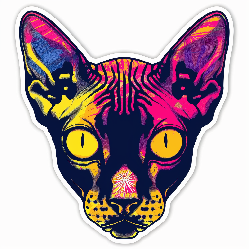 Sphynx Cat Vinyl Decal Sticker for Car, Laptop, Tumbler and more # F010122