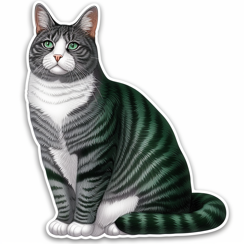 American Shorthair Cat majestic Expressive surreal Vinyl Decal Sticker for Car, Laptop, Tumbler and more # F018577