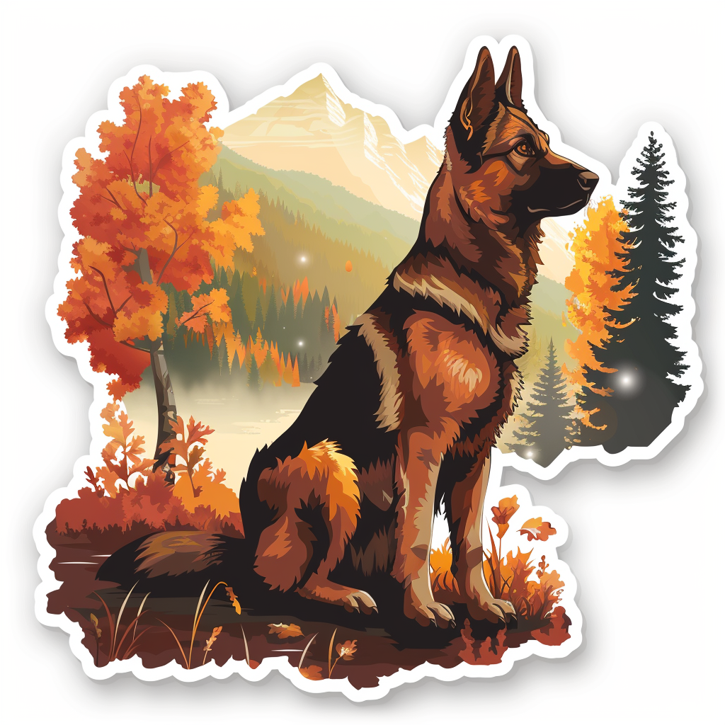 German Shepherd Dog Vinyl Decal Sticker for Car, Laptop, Tumbler and more # F07152