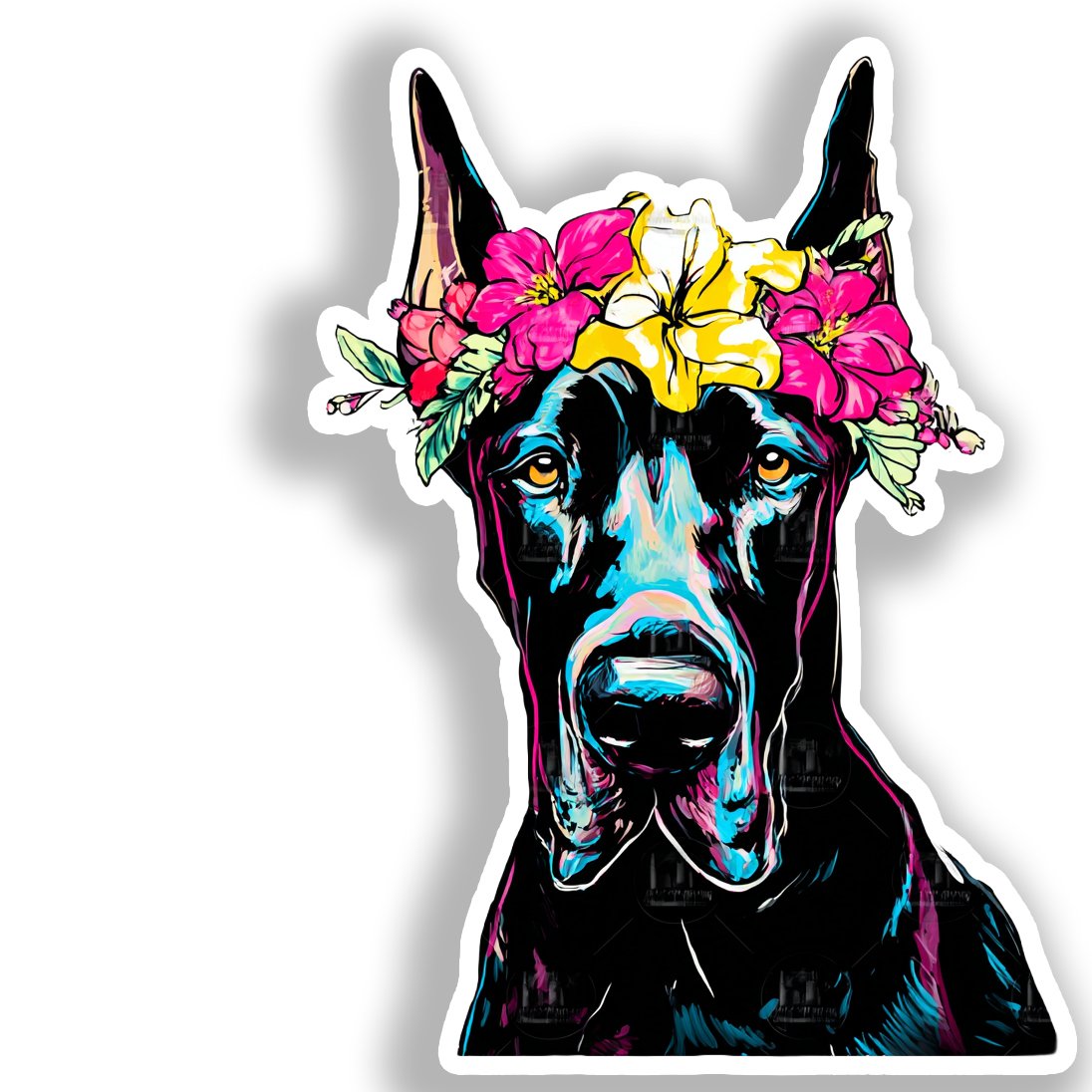 Great Dane Dog Vinyl Decal Sticker for Car, Laptop, Tumbler and more # A019515-4" x 4"