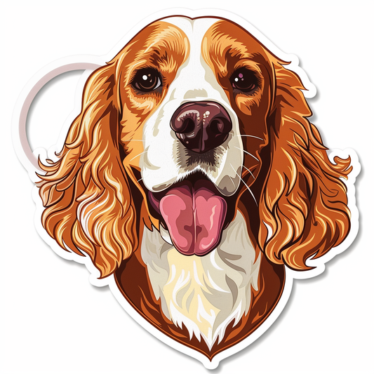 Cocker Spaniel Dog majestic Expressive surreal Vinyl Decal Sticker for Car, Laptop, Tumbler and more # F019728-4" x 4"