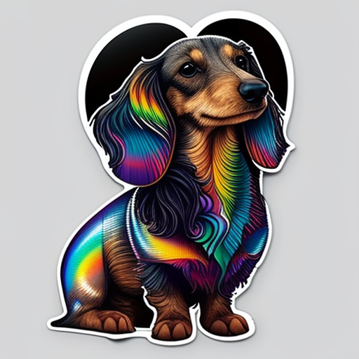 Heartcore Dachshund Dog Vinyl Decal Sticker for Car, Laptop, Tumbler and more # F012716